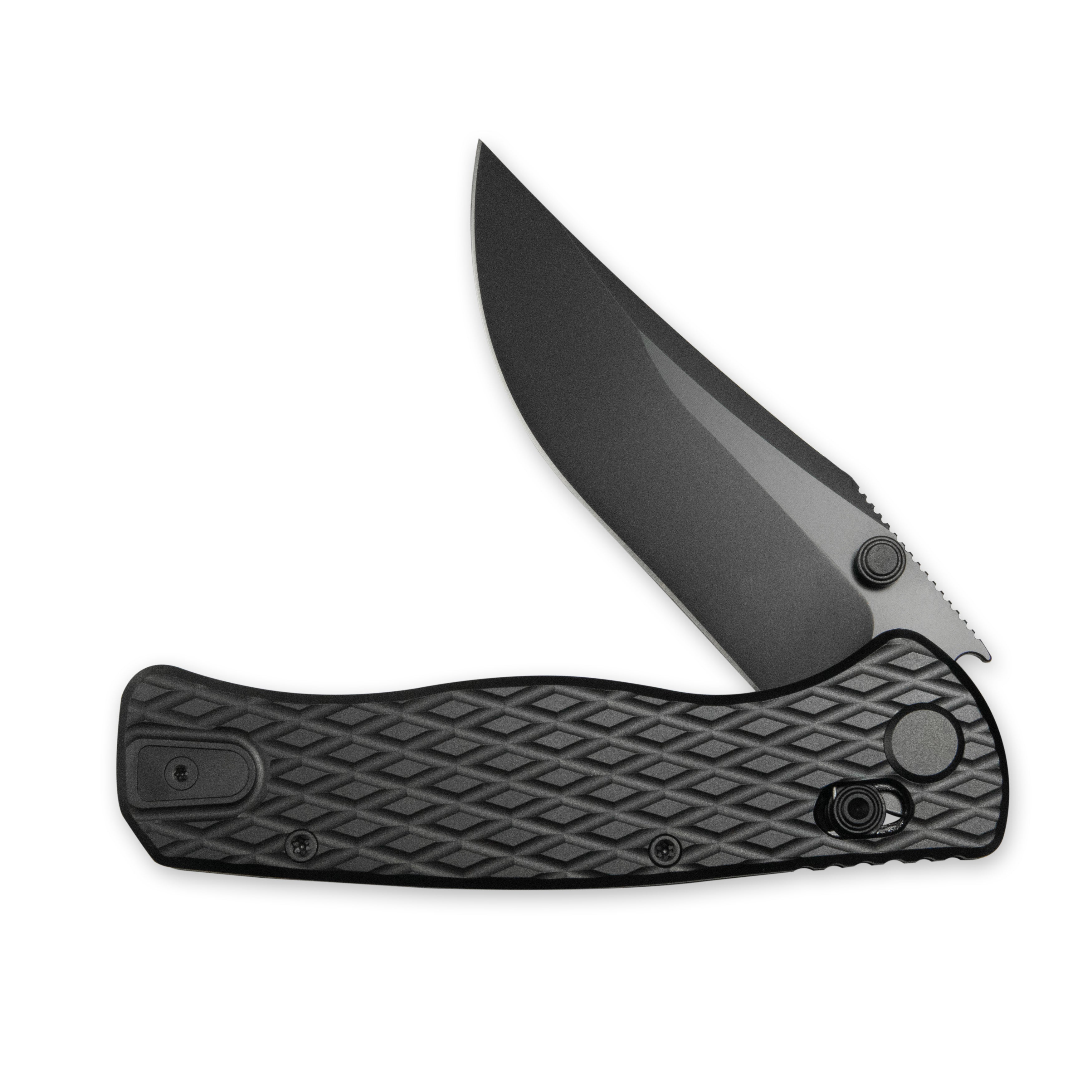Geo knife Sharp Shadow Axis lock Folding Knife Black DLC 6AL4V Titanium Handle 3.3" Black DLC Bohler M390 Blade GEO2504B