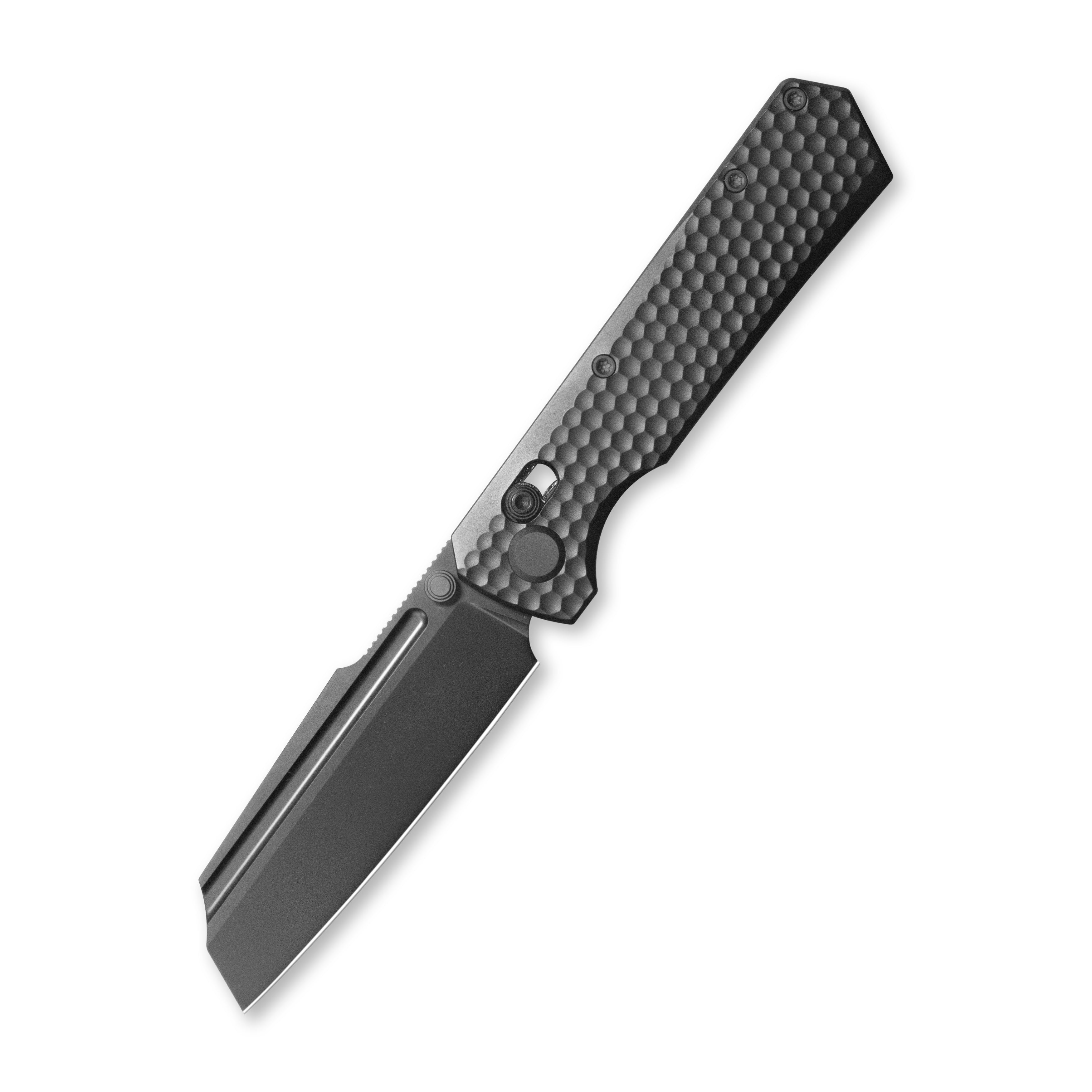 Geo knife Noxiz Axis lock Folding Knife Black  6AL4V Titanium Handle 3.1" Black DLC Bohler M390 Blade GEO2506C