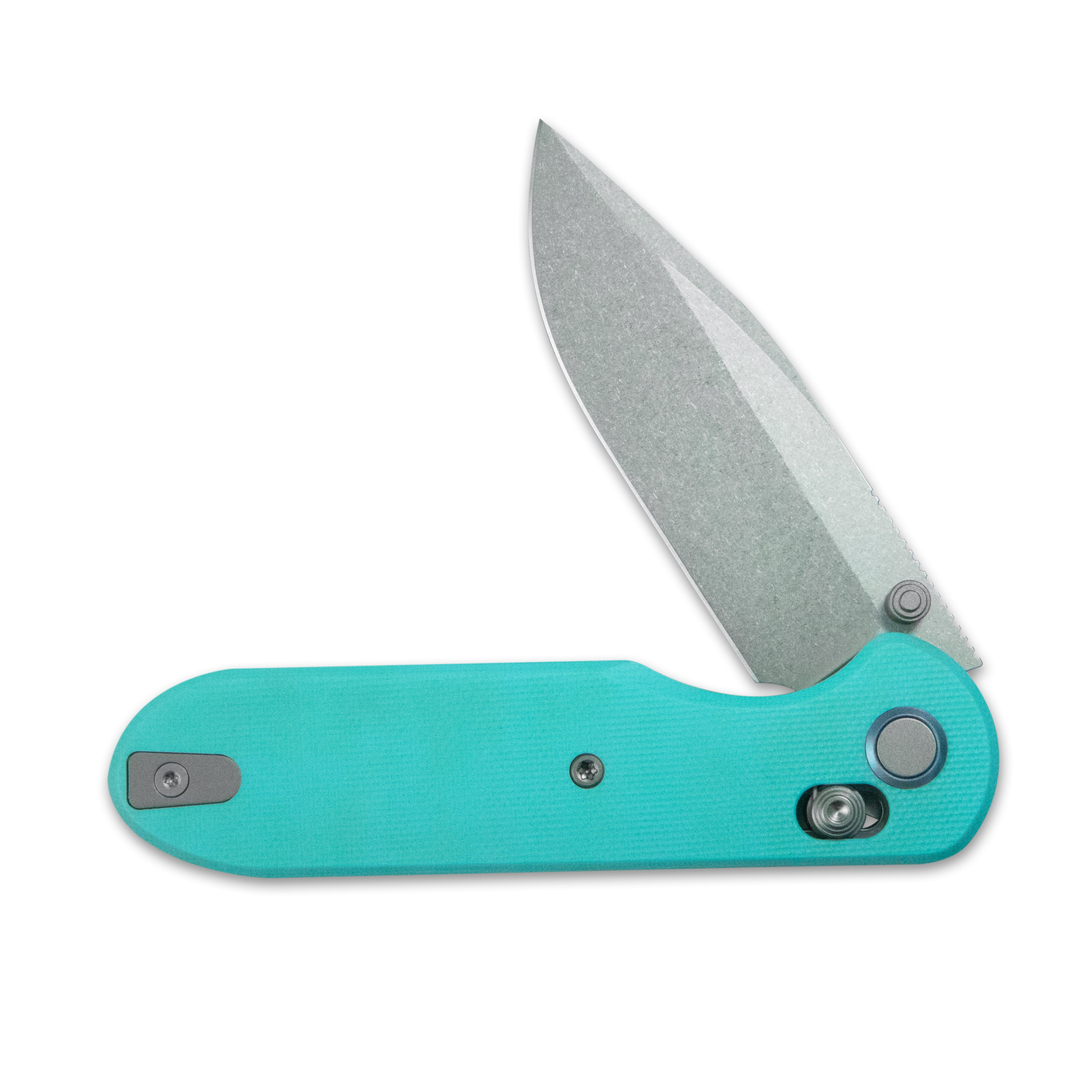 Geo knife Ethereal Cutter Axis lock Folding Knife Tiffany Blue G10 Handle 3.0" Stonewash Bohler M390 Blade GEO2402G