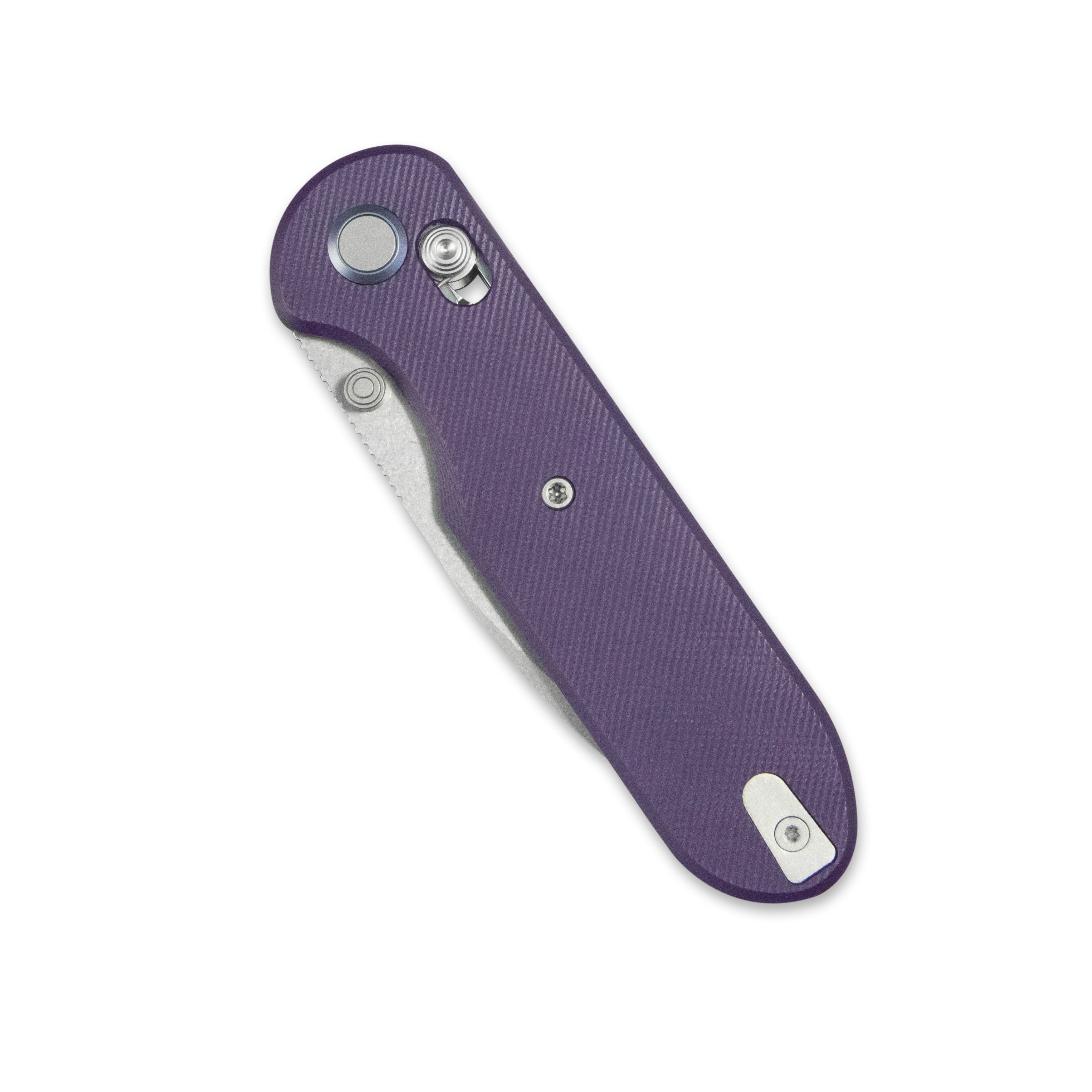 Geo knife Ethereal Cutter Axis lock Folding Knife Purple G10 Handle 3.0" Stonewash Bohler M390 Blade GEO2402L