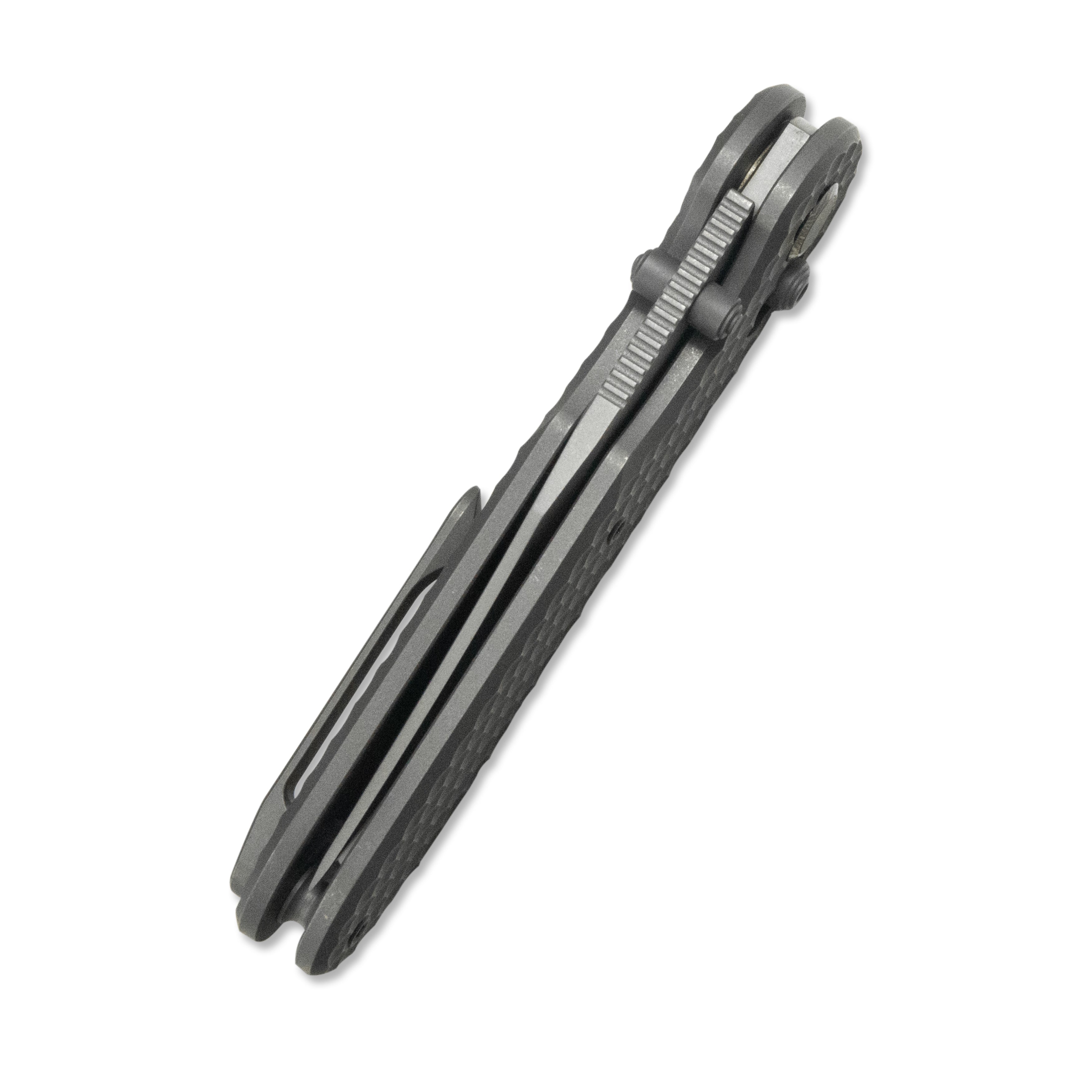 Geo knife Ethereal Cutter Axis lock Folding Knife Gray 6AL4V Titanium Handle 3.0" Darkwash Bohler M390 Blade GEO2401C