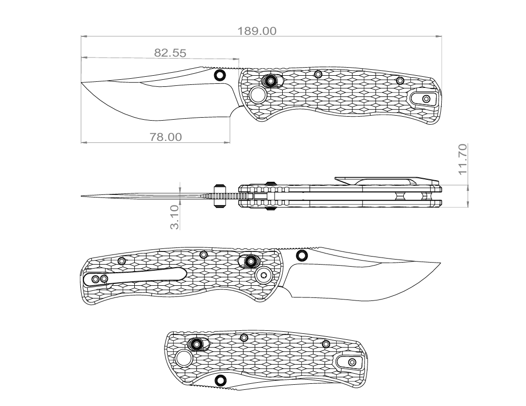 Geo knife Sharp Shadow Axis lock Folding Knife Black DLC 6AL4V Titanium Handle 3.3" Black DLC Bohler M390 Blade GEO2504B